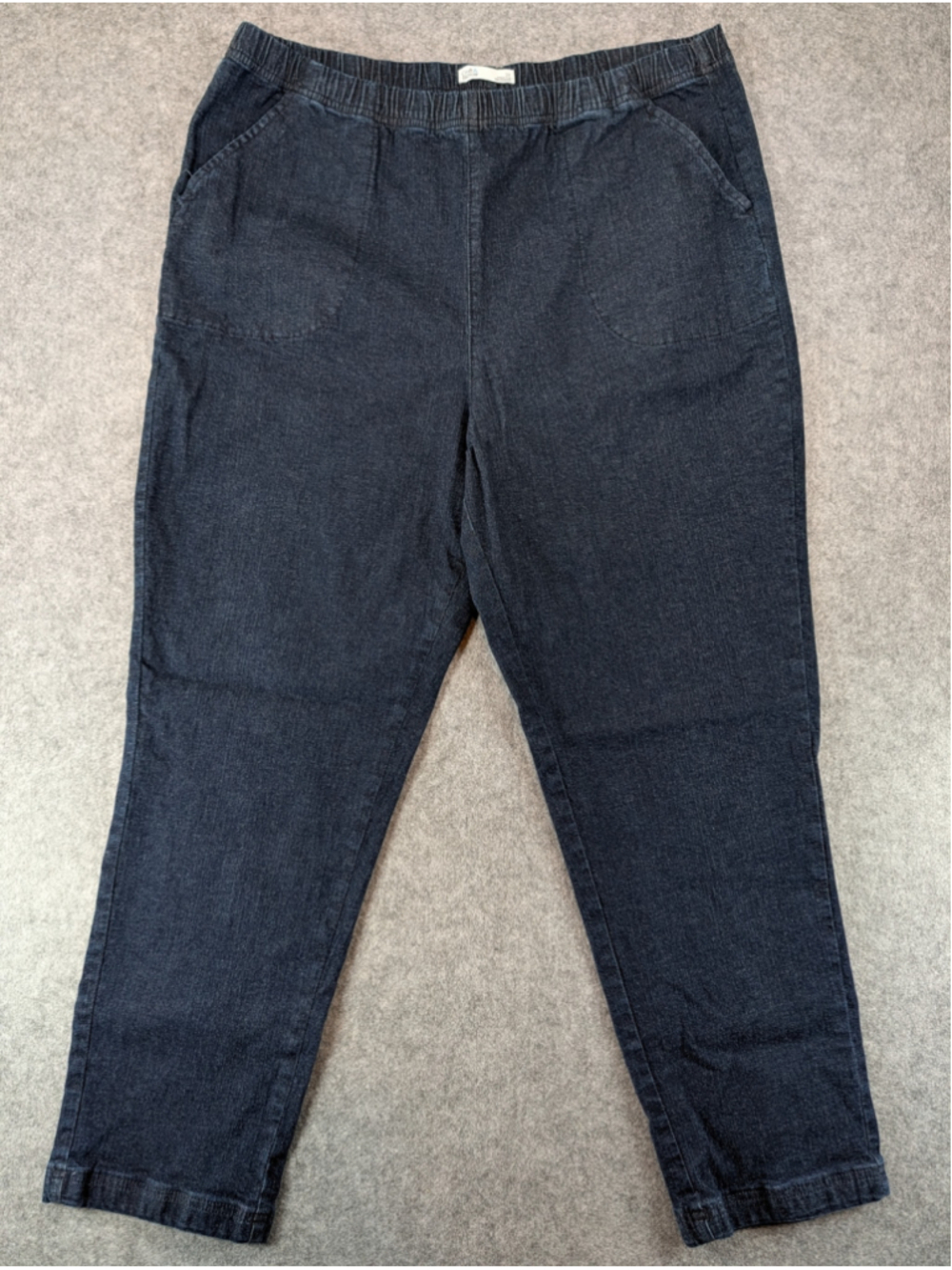 Croft & Barrow Women's Plus Size 2X Elastic Waist Pull on Dark Wash Jeans NWOT